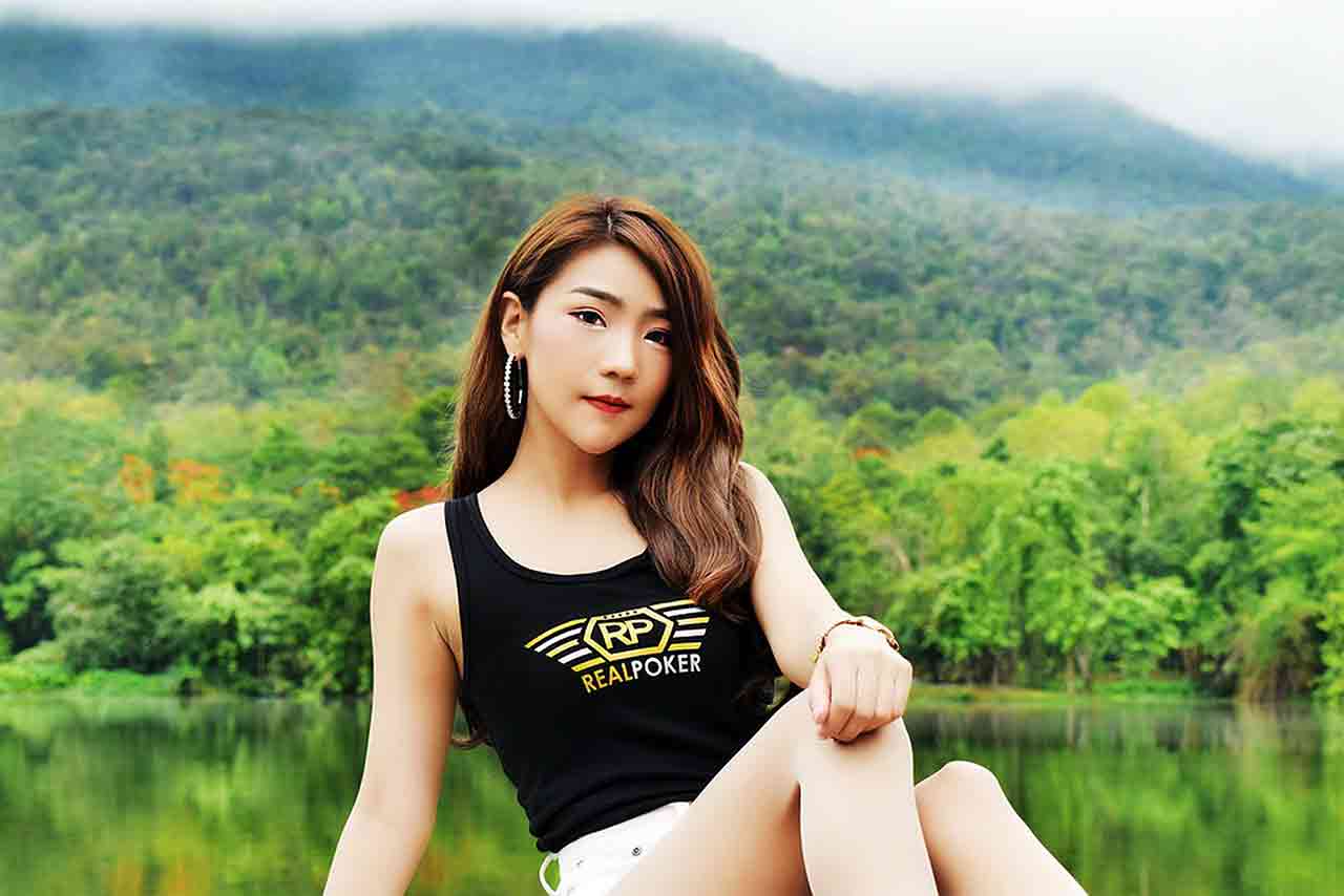 Asian girl wearing tank top