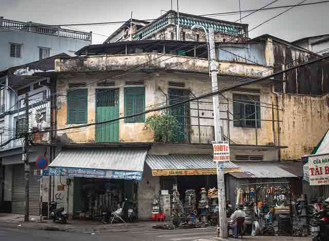 Near empty street in Vietnam